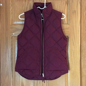 Jcrew Puffer Vest - Maroon